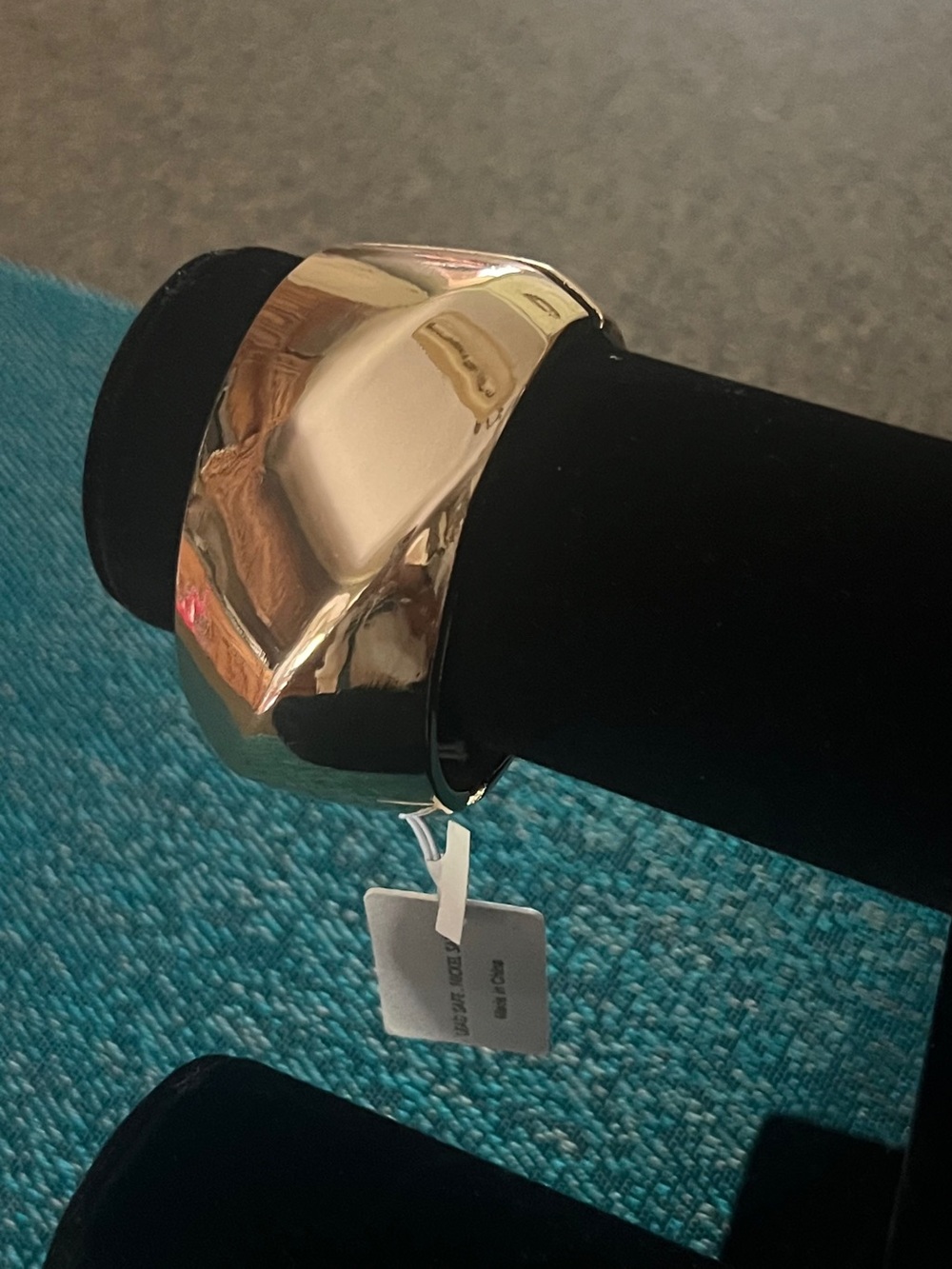 Natasha Couture Gold Chunky Sculpted Cuff Bracelet